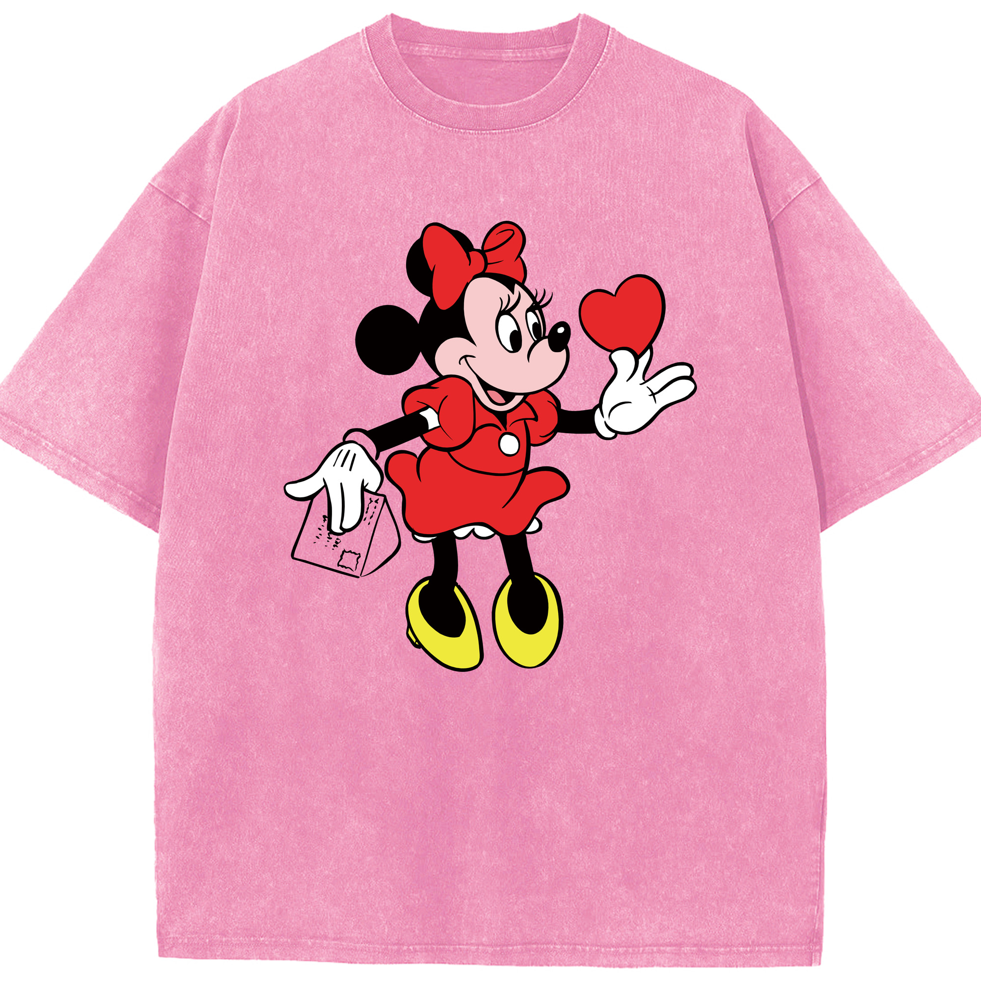 （画像用） ミッキーマウス Mickey Mouse 綿100% ヴィンテージ風 半袖Tシャツ（フロントプリント）